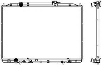 13 599 р. Радиатор охлаждения двигателя (3,7 л) SAKURA Acura MDX YD2 дорестайлинг (2006-2009)  с доставкой в г. Владивосток. Увеличить фотографию 2