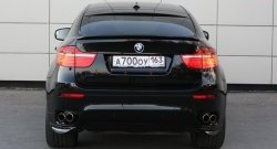 4 749 р. Накладки Global-Tuning на задний бампер автомобиля  BMW X6  E71 (2008-2014) дорестайлинг, рестайлинг (Неокрашенные)  с доставкой в г. Владивосток. Увеличить фотографию 3