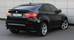 4 749 р. Накладки Global-Tuning на задний бампер автомобиля  BMW X6  E71 (2008-2014) дорестайлинг, рестайлинг (Неокрашенные)  с доставкой в г. Владивосток. Увеличить фотографию 4