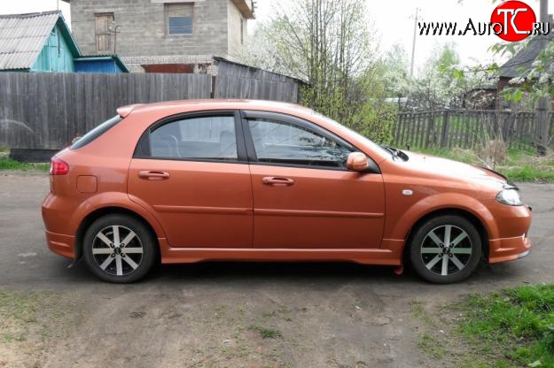 3 499 р. Пороги накладки Street Edition Chevrolet Lacetti хэтчбек (2002-2013) (Неокрашенные)  с доставкой в г. Владивосток