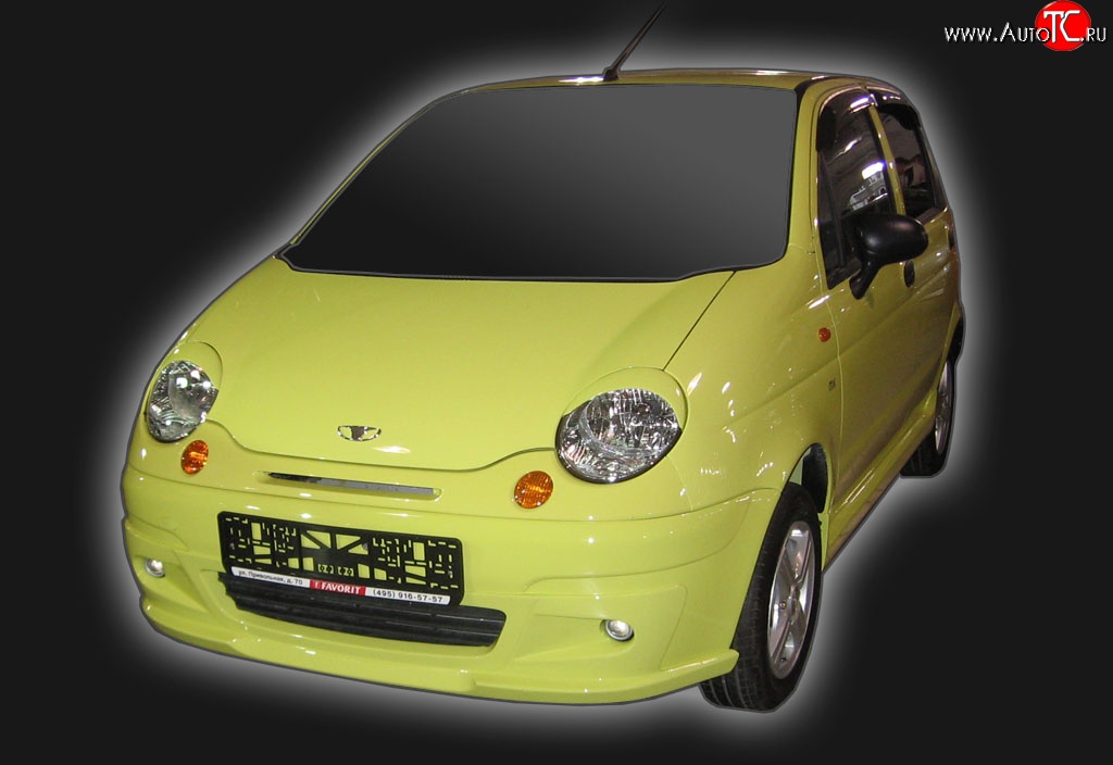 4 349 р. Накладка переднего бампера GT Dynamics Daewoo Matiz M100 дорестайлинг (1998-2000) (Неокрашенная)  с доставкой в г. Владивосток