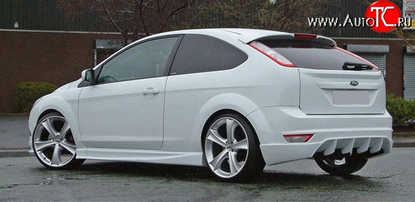 7 599 р. Накладка заднего бампера Loder 1899  Ford Focus  2 (2007-2011) хэтчбэк 3 дв. рестайлинг, хэтчбэк 5 дв. рестайлинг (Неокрашенная)  с доставкой в г. Владивосток