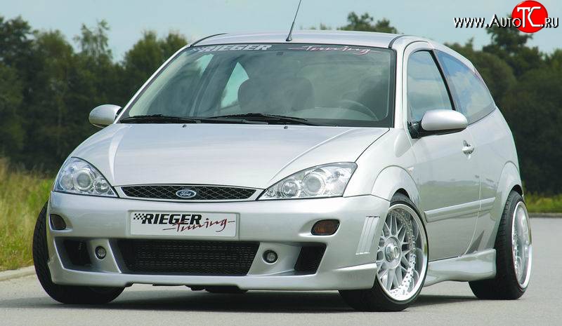 8 899 р. Передний бампер Rieger Ford Focus 1 седан рестайлинг (2001-2005)  с доставкой в г. Владивосток