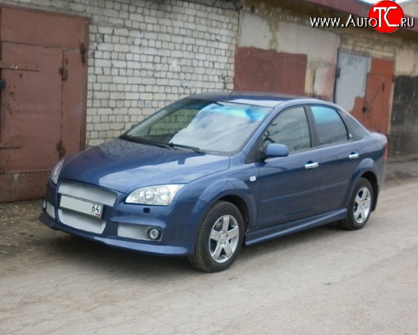 8 349 р. Пороги накладки M-VRS Ford Focus 2 хэтчбэк 5 дв. дорестайлинг (2004-2008) (Неокрашенные)  с доставкой в г. Владивосток