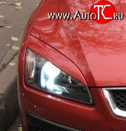 1 299 р. Реснички Sport-Style Ford Focus 2  седан дорестайлинг (2004-2008) (Неокрашенные)  с доставкой в г. Владивосток