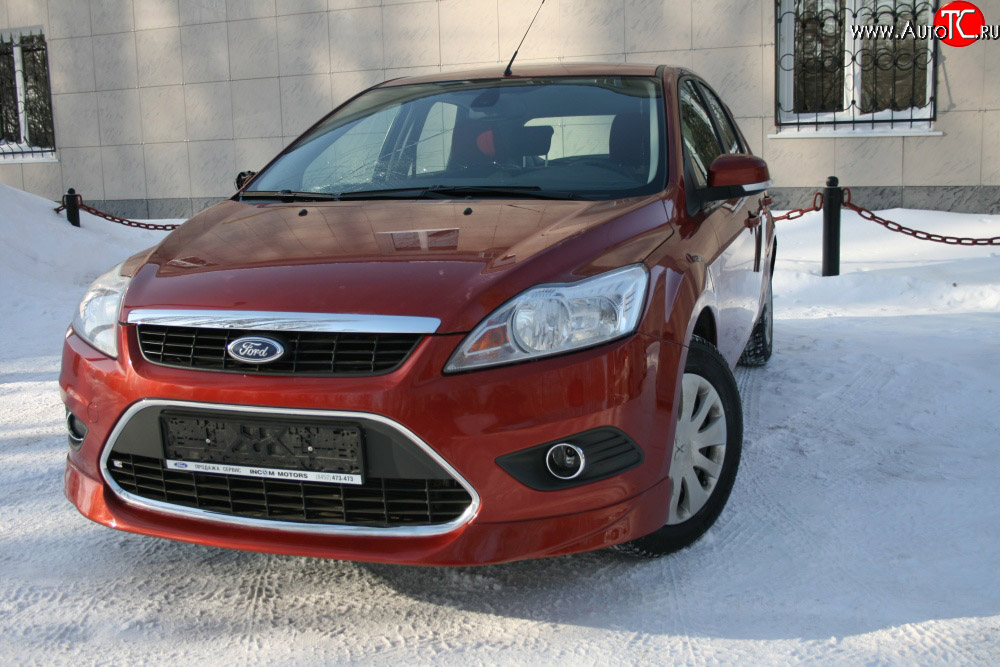 3 779 р. Накладка переднего бампера AutoTC Ford Focus 2 универсал рестайлинг (2007-2011) (Неокрашенная)  с доставкой в г. Владивосток