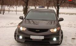 27 799 р. Передний бампер MUGEN  Honda Accord  CU (2008-2011) седан дорестайлинг (Неокрашенный)  с доставкой в г. Владивосток. Увеличить фотографию 2