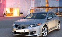 6 199 р. Накладка переднего бампера Type-S  Honda Accord  CU (2008-2011) седан дорестайлинг (Неокрашенная)  с доставкой в г. Владивосток. Увеличить фотографию 1