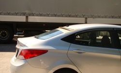 3 299 р. Козырёк на заднее лобовое стекло Sport Hyundai Solaris RBr седан рестайлинг (2014-2017) (Неокрашенный)  с доставкой в г. Владивосток. Увеличить фотографию 2