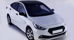 1 099 р. Реснички Sport Hyundai Solaris RBr хэтчбэк дорестайлинг (2010-2014) (Неокрашенные)  с доставкой в г. Владивосток. Увеличить фотографию 2