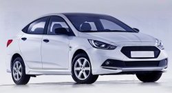 1 099 р. Реснички Sport Hyundai Solaris RBr хэтчбэк дорестайлинг (2010-2014) (Неокрашенные)  с доставкой в г. Владивосток. Увеличить фотографию 4