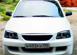 4 699 р. Передний бампер ATH-classic Hyundai Accent седан ТагАЗ (2001-2012) (Неокрашенный)  с доставкой в г. Владивосток. Увеличить фотографию 5