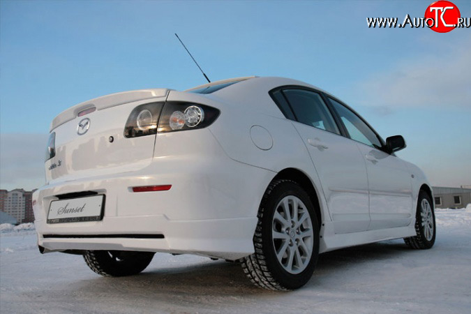 6 949 р. Пороги накладки Sunset Mazda 3/Axela BK дорестайлинг седан (2003-2006) (Неокрашенные)  с доставкой в г. Владивосток