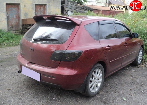 7 319 р. Спойлер Racing Mazda 3/Axela BK дорестайлинг, хэтчбэк (2003-2006) (Неокрашенный)  с доставкой в г. Владивосток