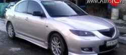 4 099 р. Пороги накладки Sport Mazda 3/Axela BK дорестайлинг, хэтчбэк (2003-2006) (Неокрашенные)  с доставкой в г. Владивосток. Увеличить фотографию 5