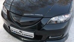 729 р. Реснички на фары Global-Tuning Mazda 3/Axela BK дорестайлинг седан (2003-2006) (Неокрашенные)  с доставкой в г. Владивосток. Увеличить фотографию 2