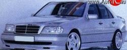 3 599 р. Пороги накладки Rieger Mercedes-Benz C-Class S202 дорестайлинг универсал (1992-1997)  с доставкой в г. Владивосток. Увеличить фотографию 2