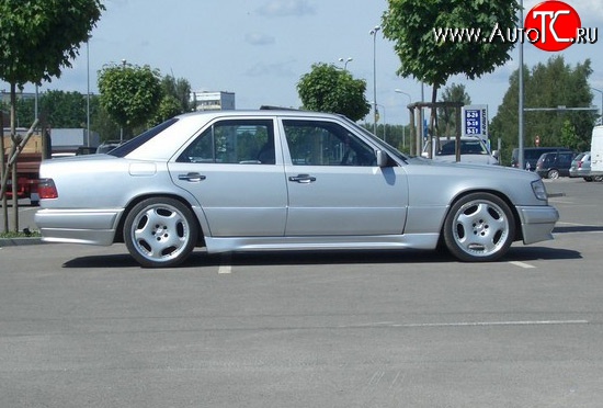 6 799 р. Пороги накладки GT Dynamics Mercedes-Benz E-Class W124 седан дорестайлинг (1984-1993) (Неокрашенные)  с доставкой в г. Владивосток