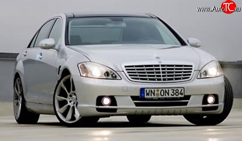 16 049 р. Передний бампер LORINSER Mercedes-Benz S class W221 (2006-2013) (Неокрашенный)  с доставкой в г. Владивосток