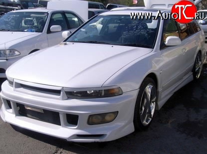 9 299 р. Пороги накладки Dolphin Mitsubishi Galant 8  дорестайлинг седан (1996-1998) (Неокрашенные)  с доставкой в г. Владивосток