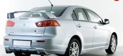 3 599 р. Накладка заднего бампера Elegance  Mitsubishi Lancer  10 CY (2007-2017) седан дорестайлинг, седан рестайлинг (Неокрашенная)  с доставкой в г. Владивосток. Увеличить фотографию 2