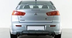 3 599 р. Накладка заднего бампера Elegance  Mitsubishi Lancer  10 CY (2007-2017) седан дорестайлинг, седан рестайлинг (Неокрашенная)  с доставкой в г. Владивосток. Увеличить фотографию 1