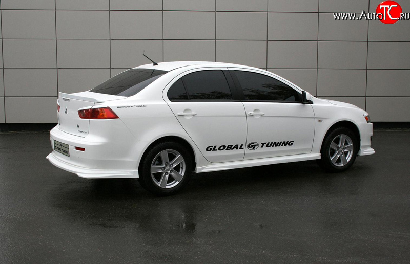 699 р. Комплект ресничек задних фонарей Mitsubishi Global-Tuning Mitsubishi Lancer 10 CY седан дорестайлинг (2007-2010) (Неокрашенные)  с доставкой в г. Владивосток