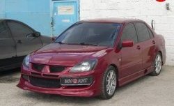 6 399 р. Накладка переднего бампера Evo Mitsubishi Lancer 9 2-ой рестайлинг седан (2005-2009) (Неокрашенная)  с доставкой в г. Владивосток. Увеличить фотографию 4