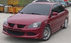 15 999 р. Передний бампер Evo Mitsubishi Lancer 9 1-ый рестайлинг седан (2003-2005) (Без сетки, Неокрашенный)  с доставкой в г. Владивосток. Увеличить фотографию 2