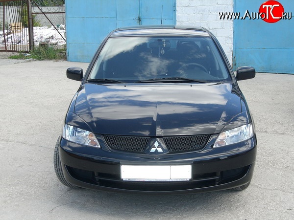 869 р. Комплект широких ресничек Evo V2 Mitsubishi Lancer 9 CS седан 1-ый рестайлинг (2003-2005) (Неокрашенные)  с доставкой в г. Владивосток