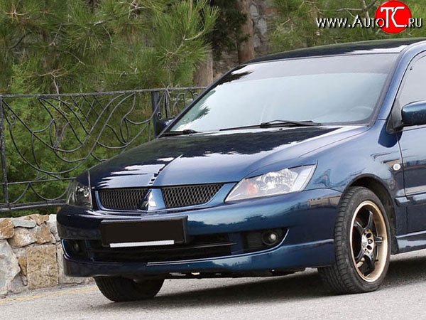 5 749 р. Накладка переднего бампера Sport 2.0 Mitsubishi Lancer 9 2-ой рестайлинг седан (2005-2009) (Неокрашенная)  с доставкой в г. Владивосток