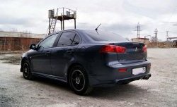 4 999 р. Накладка Zodiak под одинарный выхлоп на задний бампер Mitsubishi Lancer 10 седан рестайлинг (2011-2017) (Неокрашенная)  с доставкой в г. Владивосток. Увеличить фотографию 4