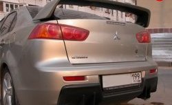 5 399 р. Накладка Evo на задний бампер  Mitsubishi Lancer  10 (2007-2017) седан дорестайлинг, седан рестайлинг (Неокрашенная)  с доставкой в г. Владивосток. Увеличить фотографию 3