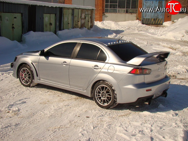 2 159 р. Диффузор Evo на крышу Mitsubishi Lancer 10 седан дорестайлинг (2007-2010) (Неокрашенный)  с доставкой в г. Владивосток