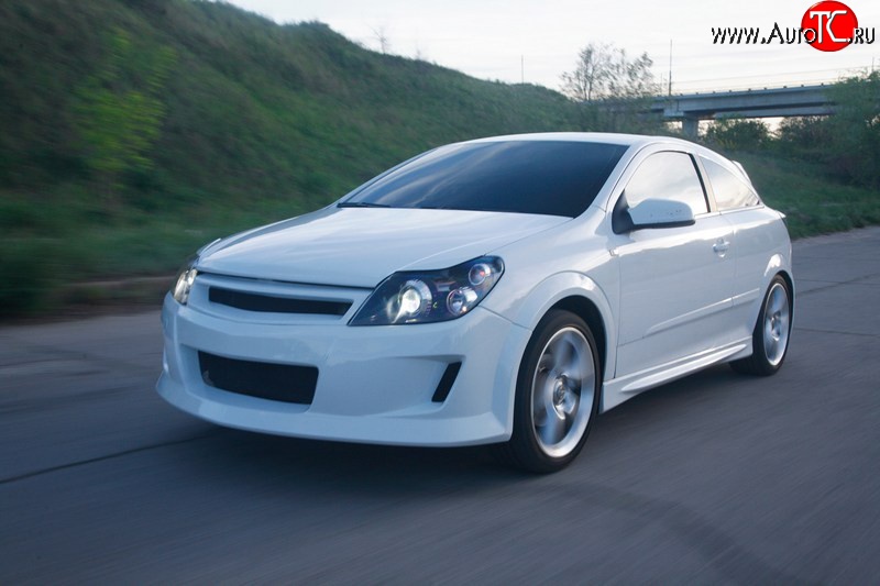 3 299 р. Решётка радиатора DM-Style  Opel Astra  H GTC (2004-2011) хэтчбек 3 дв. дорестайлинг, хэтчбек 3 дв. рестайлинг (Без сетки, Неокрашенная)  с доставкой в г. Владивосток