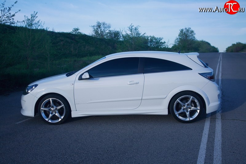 4 599 р. Пороги накладки DM-Style  Opel Astra  H GTC (2004-2011) хэтчбек 3 дв. дорестайлинг, хэтчбек 3 дв. рестайлинг (Неокрашенные)  с доставкой в г. Владивосток