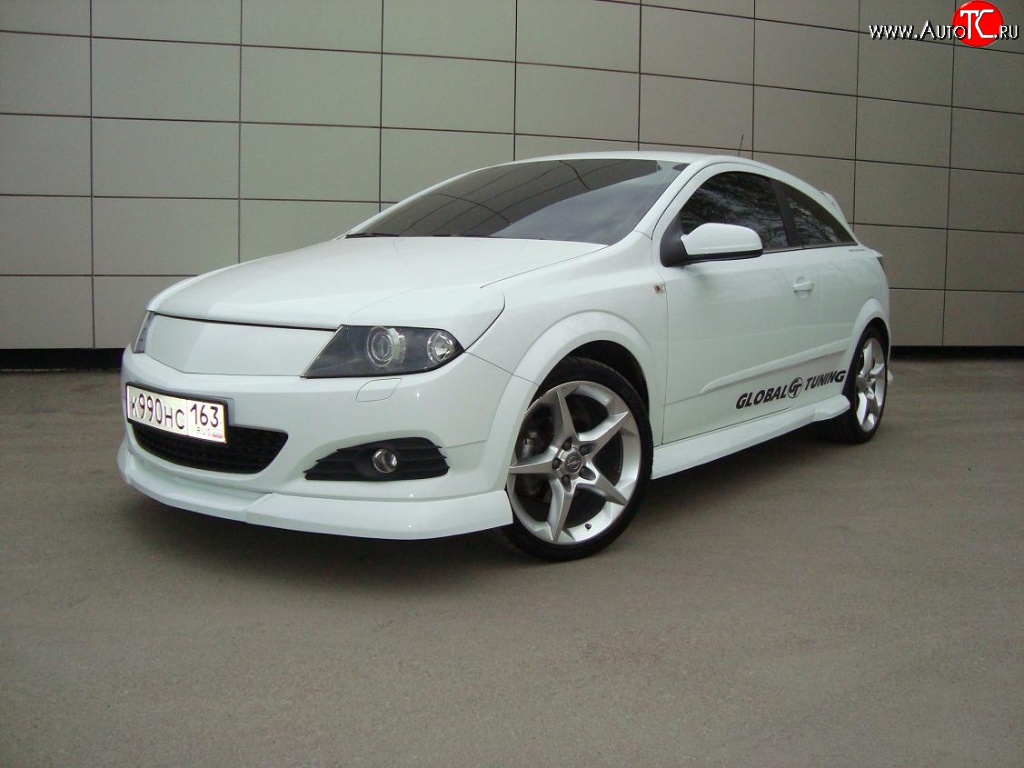 4 499 р. Глухая решётка радиатора Global Tuning  Opel Astra  H GTC (2004-2011) хэтчбек 3 дв. дорестайлинг, хэтчбек 3 дв. рестайлинг (Неокрашенная)  с доставкой в г. Владивосток