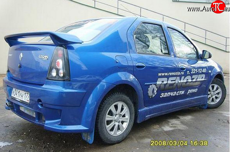 6 499 р. Низкий спойлер Power DM  Renault Logan  1 (2004-2010) дорестайлинг (Неокрашенный)  с доставкой в г. Владивосток