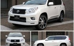 7 599 р. Накладка LX Mode на передний бампер Toyota Land Cruiser Prado J150 дорестайлинг (2009-2013) (Неокрашенная)  с доставкой в г. Владивосток. Увеличить фотографию 2