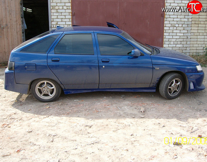 1 299 р. Пороги накладки M-VRS Лада 2110 седан (1995-2007) (Неокрашенные)  с доставкой в г. Владивосток