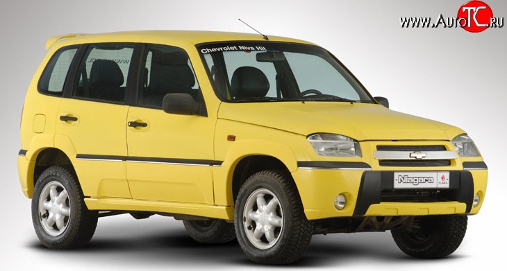 4 499 р. Комплект накладок на двери Ниагара Chevrolet Niva 2123 дорестайлинг (2002-2008) (Неокрашенные)  с доставкой в г. Владивосток