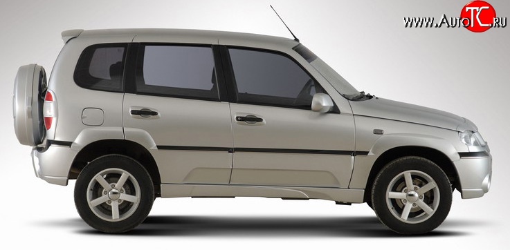 1 999 р. Пороги накладки Ниагара 2 Chevrolet Niva 2123 дорестайлинг (2002-2008) (Неокрашенные)  с доставкой в г. Владивосток