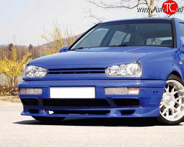 4 399 р. Накладка переднего бампера Fast V2 Volkswagen Golf 3 (1991-1998)  с доставкой в г. Владивосток