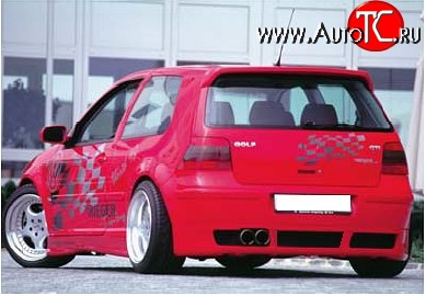 4 399 р. Накладка заднего бампера Sunrise Volkswagen Golf 4 (1997-2003)  с доставкой в г. Владивосток