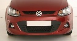 7 249 р. Передний бампер Sport Volkswagen Polo 5 седан дорестайлинг (2009-2015) (Неокрашенный)  с доставкой в г. Владивосток. Увеличить фотографию 2