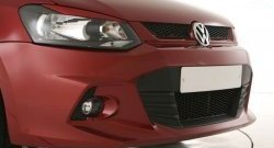 7 249 р. Передний бампер Sport Volkswagen Polo 5 седан дорестайлинг (2009-2015) (Неокрашенный)  с доставкой в г. Владивосток. Увеличить фотографию 3