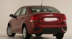 7 249 р. Задний бампер Sport Volkswagen Polo 5 седан дорестайлинг (2009-2015) (Неокрашенный)  с доставкой в г. Владивосток. Увеличить фотографию 2