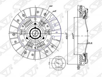 Комплект сцепления SAT (1.4) Skoda Octavia A5 лифтбэк рестайлинг (2008-2013)