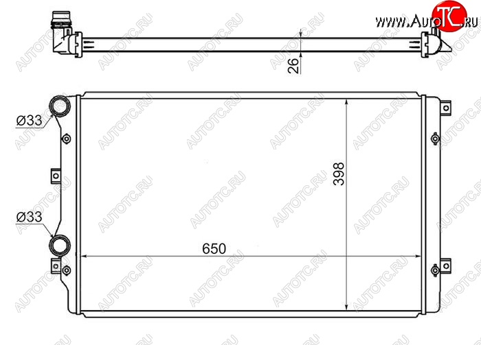 6 699 р. Радиатор двигателя SAT (пластинчатый, Китай) Audi A3 8PA хэтчбэк 5 дв. 3-ий рестайлинг (2010-2013)  с доставкой в г. Владивосток