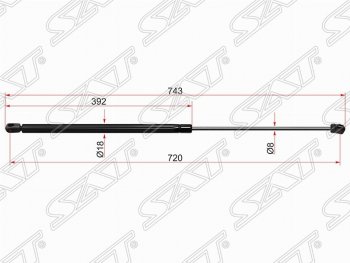 Упор капота SAT (газовый) Audi (Ауди) A6 (А6)  C6 (2004-2008) C6 дорестайлинг, седан, дорестайлинг, универсал